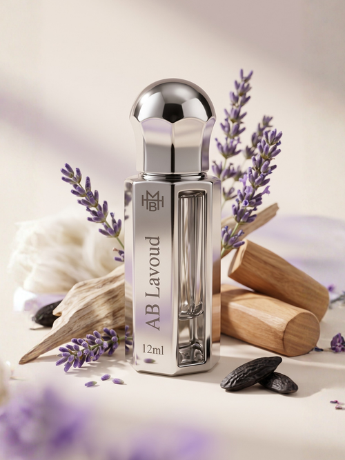 AB Lavoud Attar scent notes — French lavender, white oud, sandalwood, tonka bean, musk