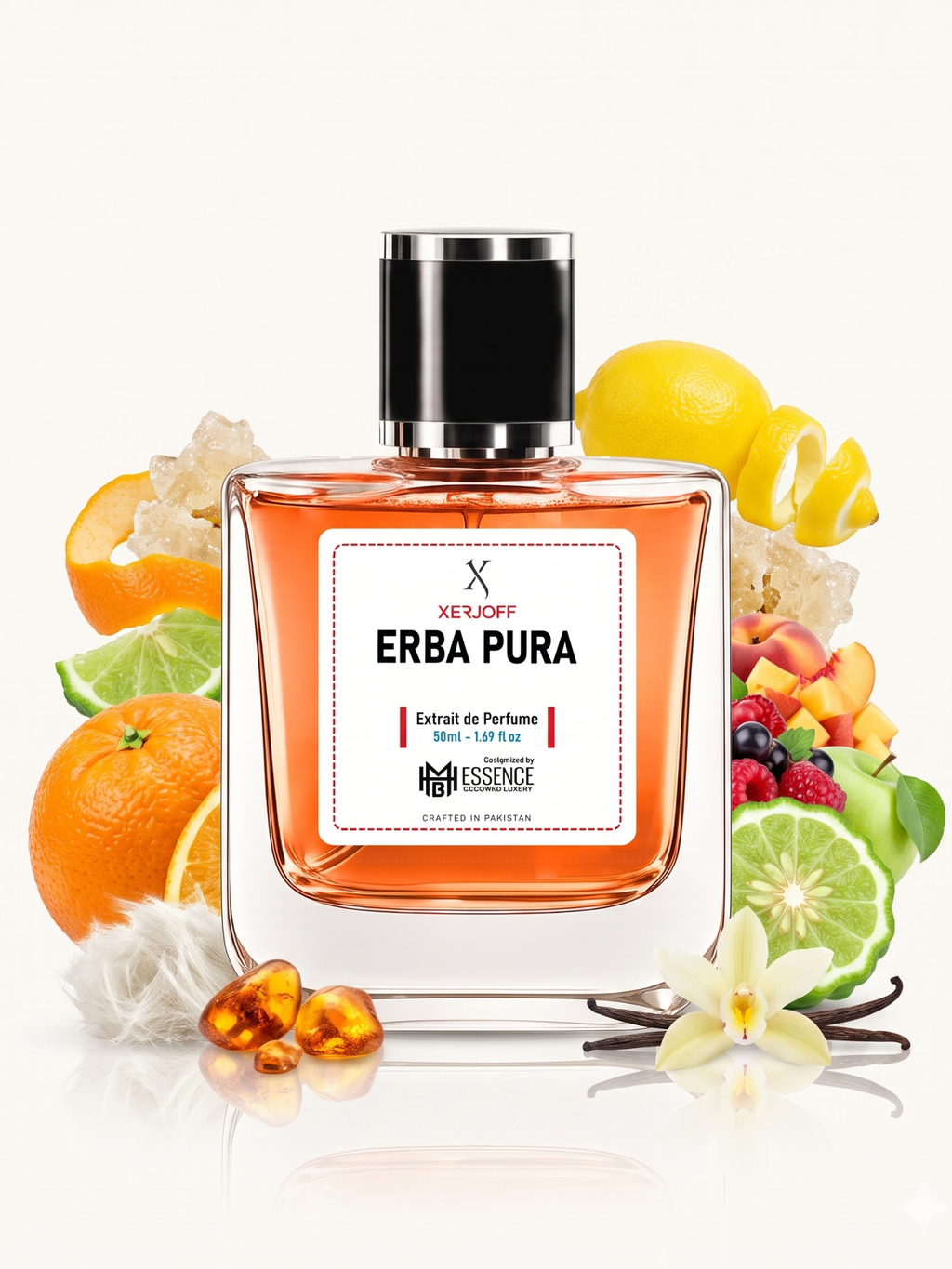 Amber Delight scent notes — Amber, Warm Spices, Vanilla, Labdanum, Benzoin, Woods, Musk — MHB Essence