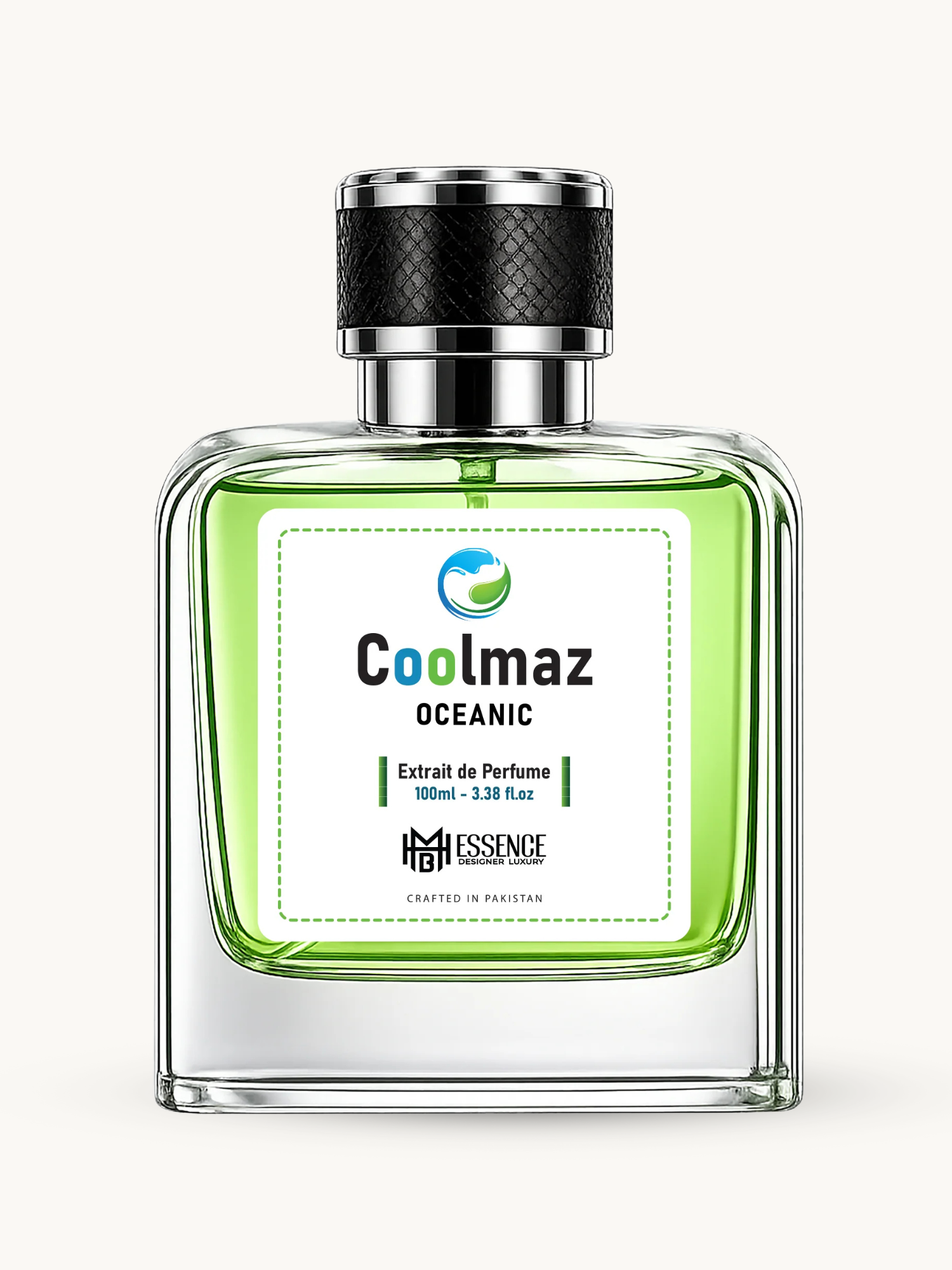 Coolmaz Oceanic 100ml extrait de parfum by MHB Essence — aquatic fragrance, square glass bottle
