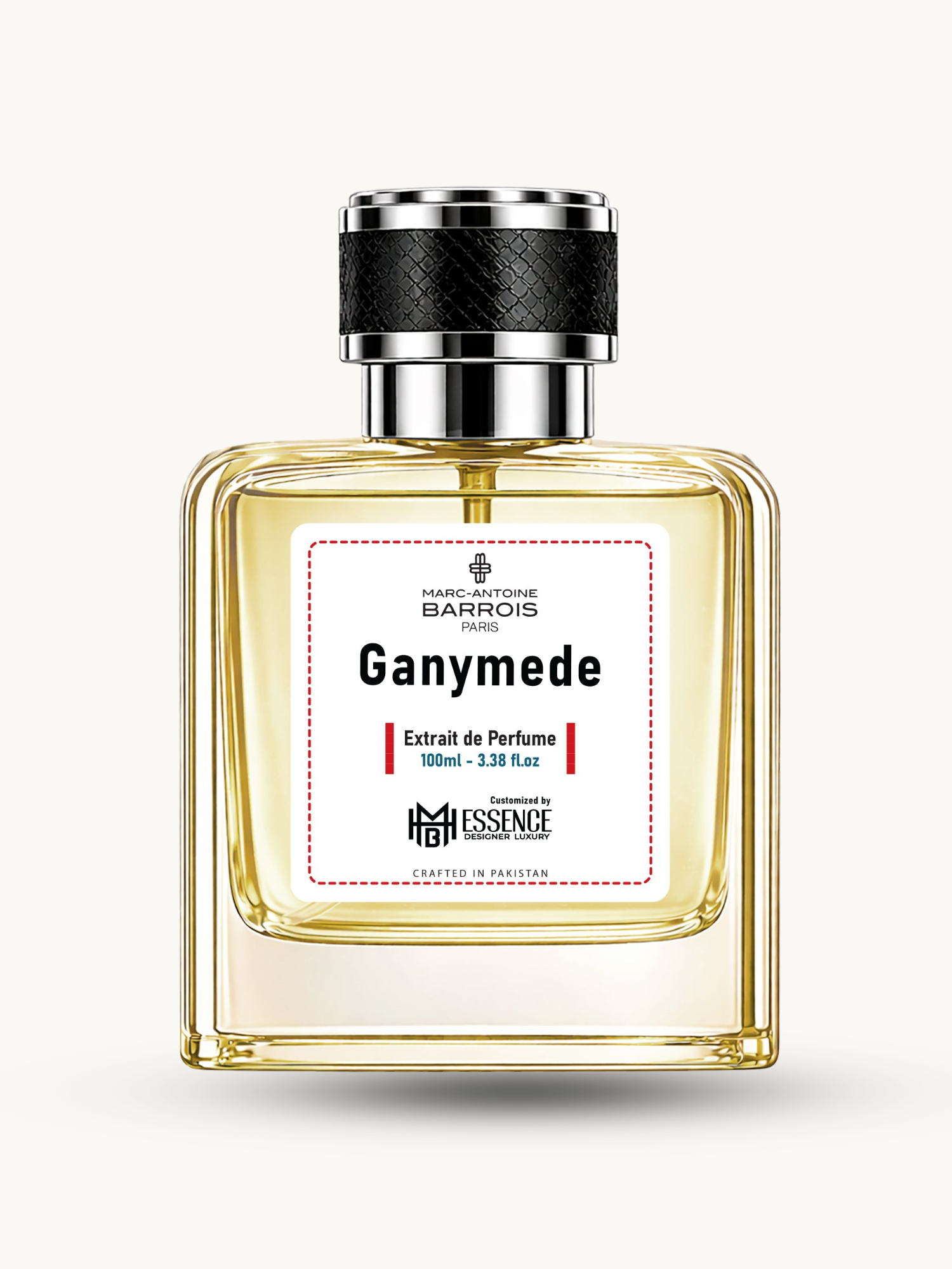 Ganymede 100ml extrait de parfum by MHB Essence — woody amber fragrance, square glass bottle