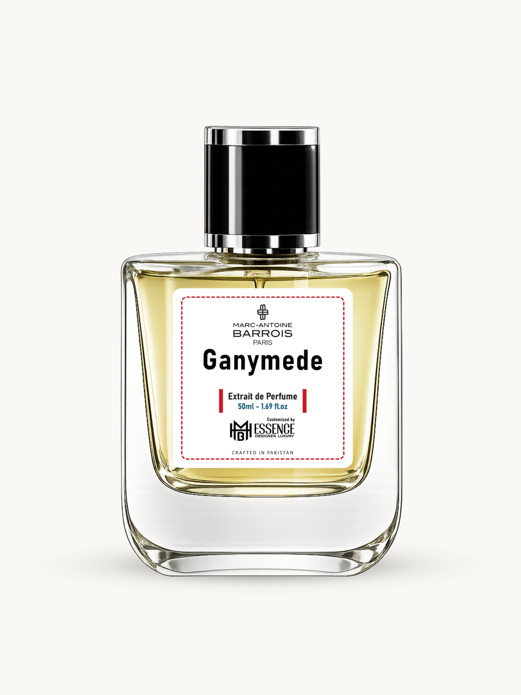 Ganymede 50ml extrait de parfum by MHB Essence — woody amber fragrance, square glass bottle