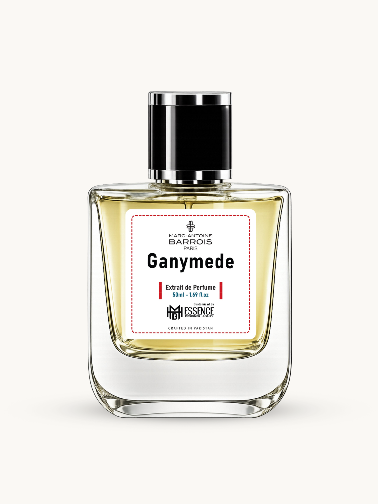 Ganymede 50ml extrait de parfum by MHB Essence — woody amber fragrance, square glass bottle