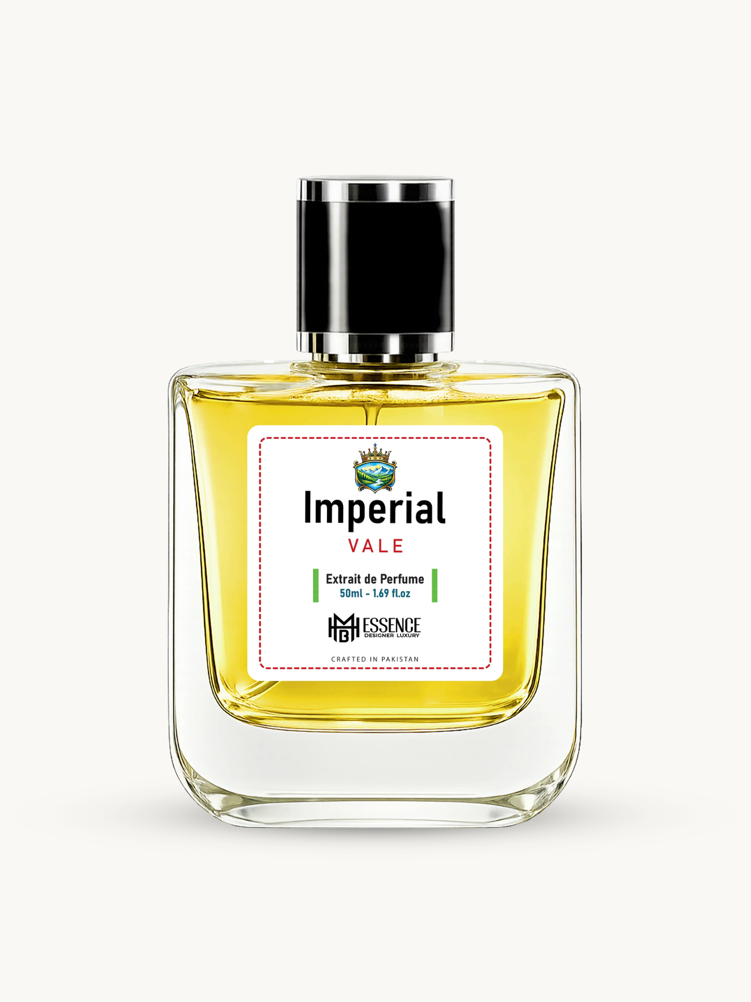 Imperial Vale 50ml extrait de parfum by MHB Essence — spicy leather oud fragrance, square glass bottle