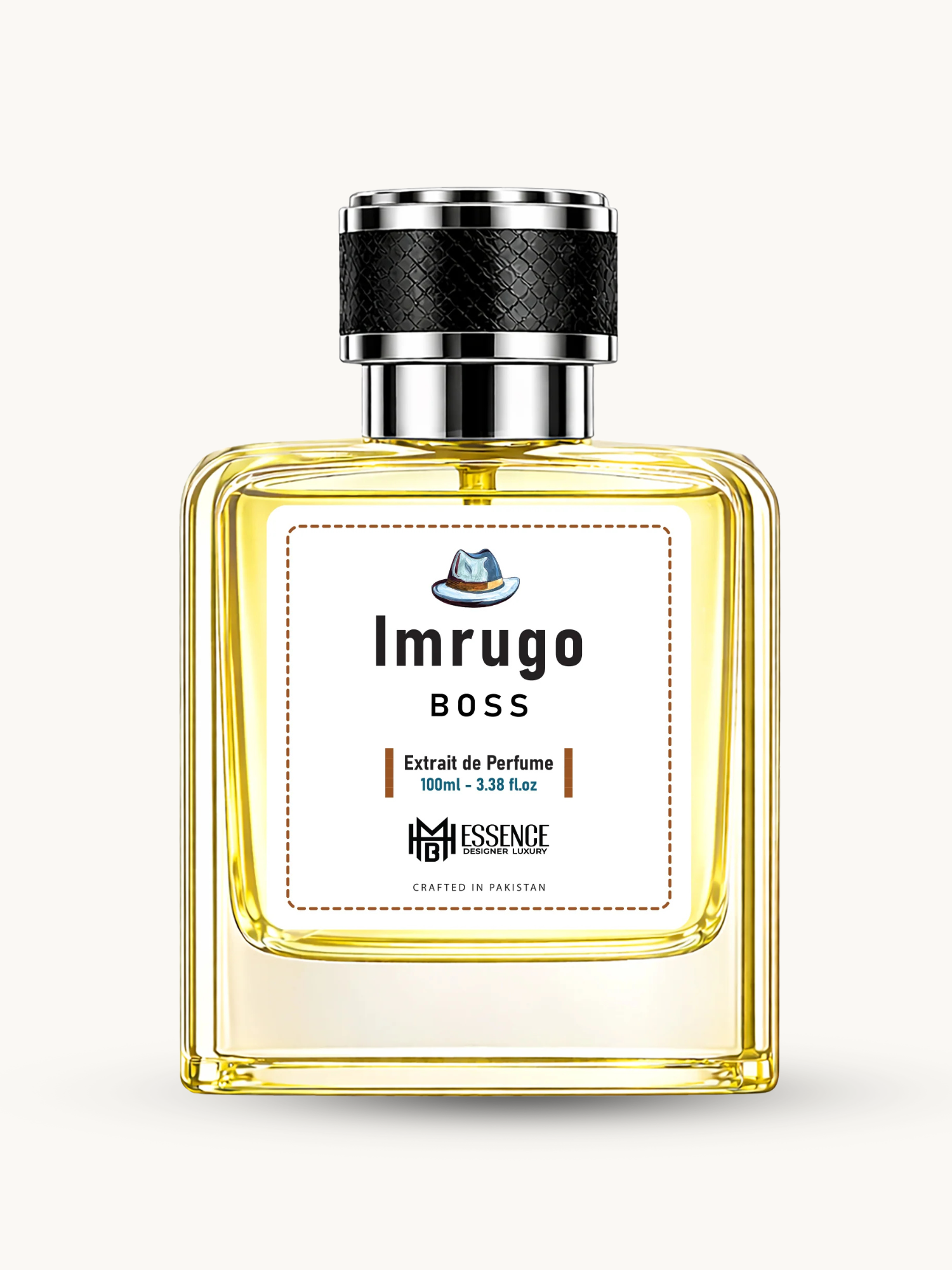 Imrugo Boss 100ml extrait de parfum by MHB Essence — fresh aromatic fragrance, square glass bottle