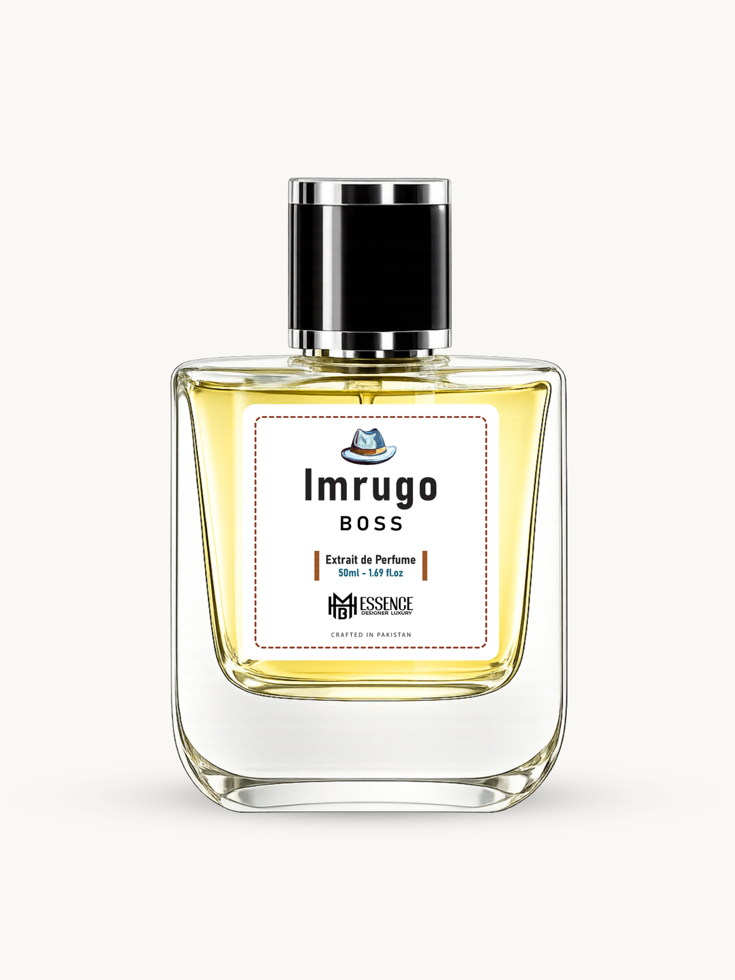 Imrugo Boss 50ml extrait de parfum by MHB Essence — fresh aromatic fragrance, square glass bottle