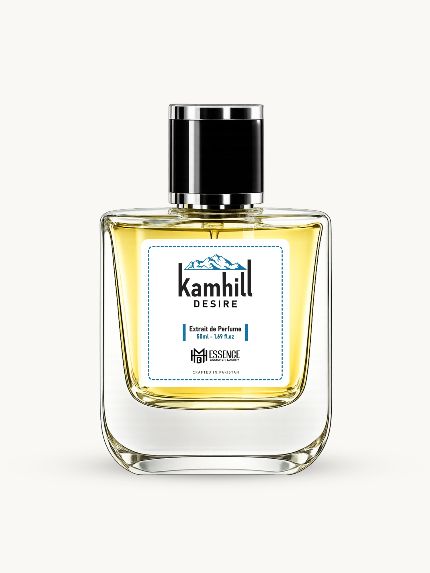 Kamhill Desire 50ml extrait de parfum by MHB Essence — oriental woody fragrance, square glass bottle