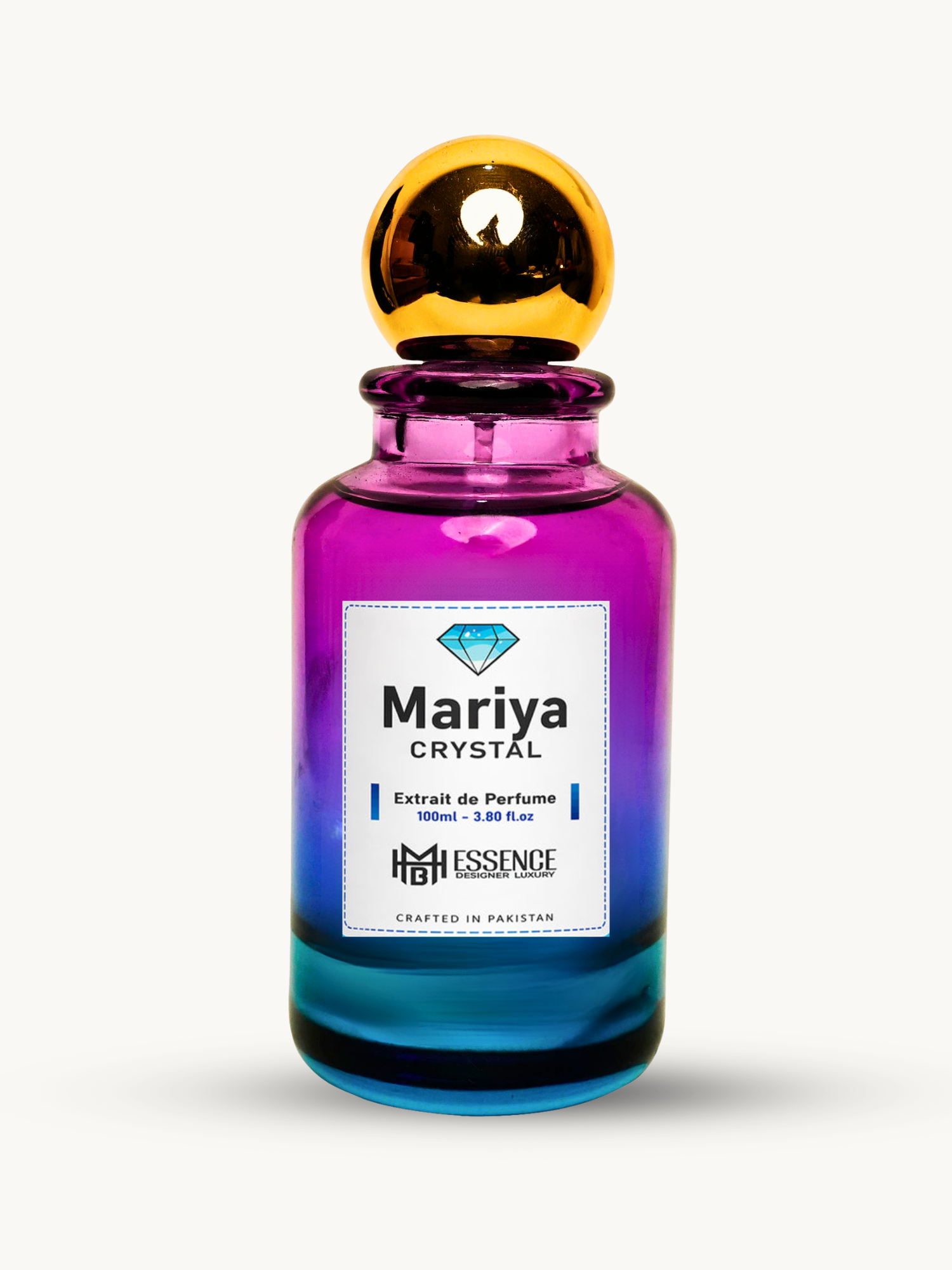 Mariya Crystle 100ml extrait de parfum by MHB Essence — aquatic floral fragrance, square glass bottle