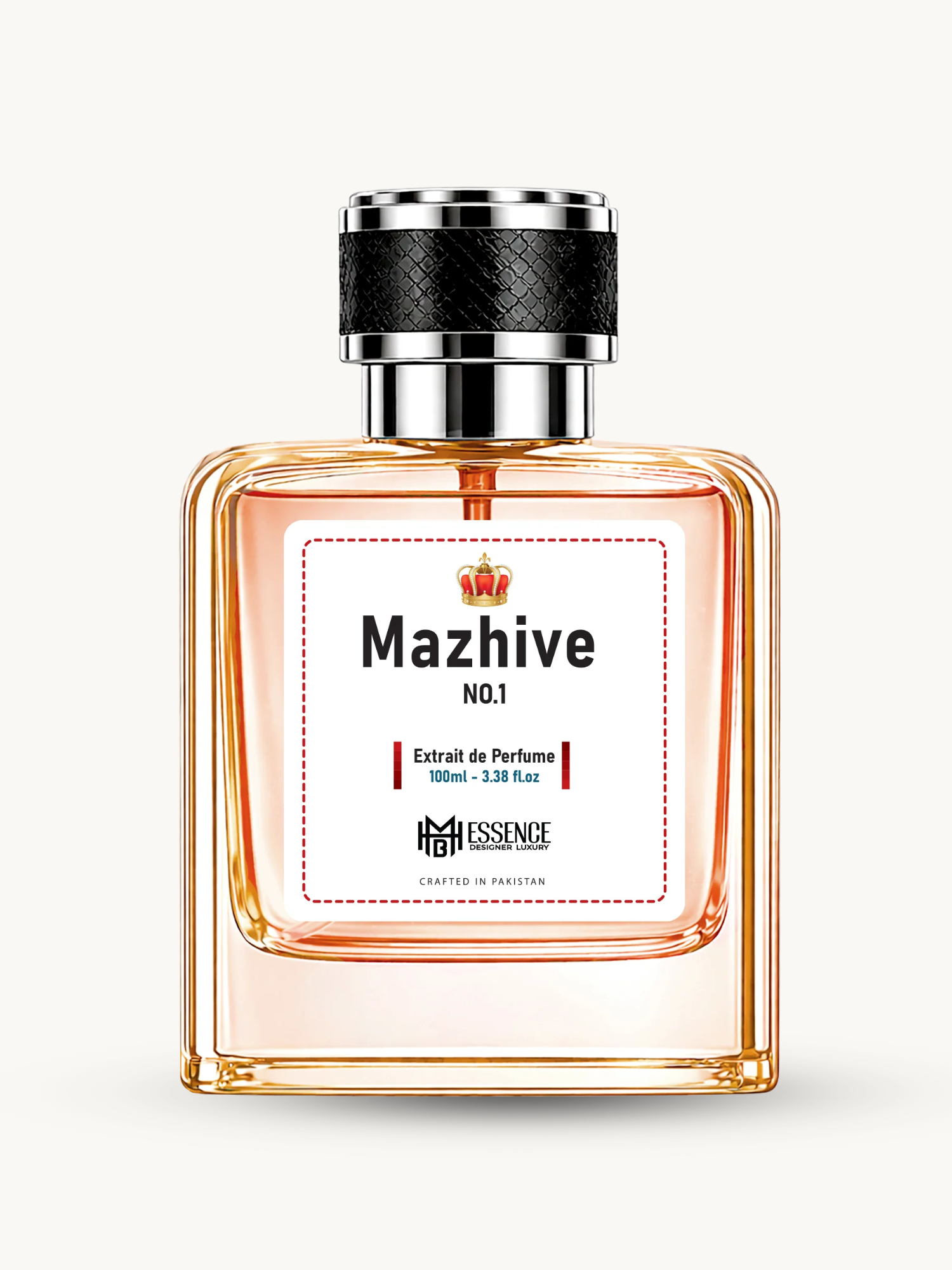 Mazhive No.1 100ml extrait de parfum by MHB Essence — floral oriental fragrance, square glass bottle
