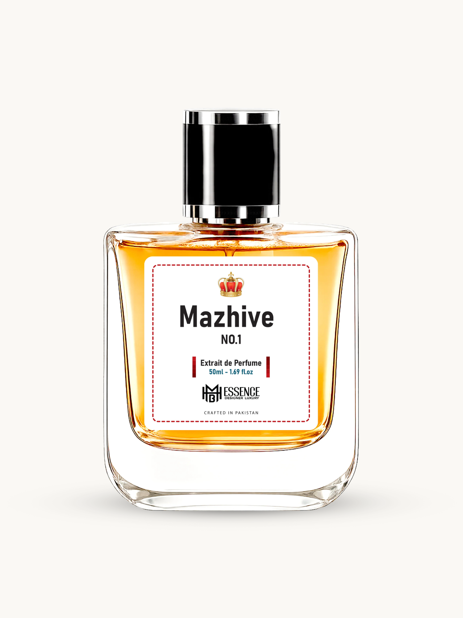 Mazhive No.1 50ml extrait de parfum by MHB Essence — floral oriental fragrance, square glass bottle