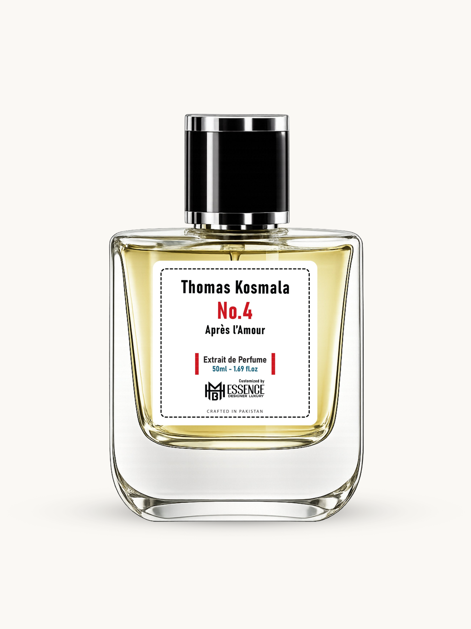 Mazmala Four 50ml extrait de parfum by MHB Essence — ambery floral fragrance, square glass bottle