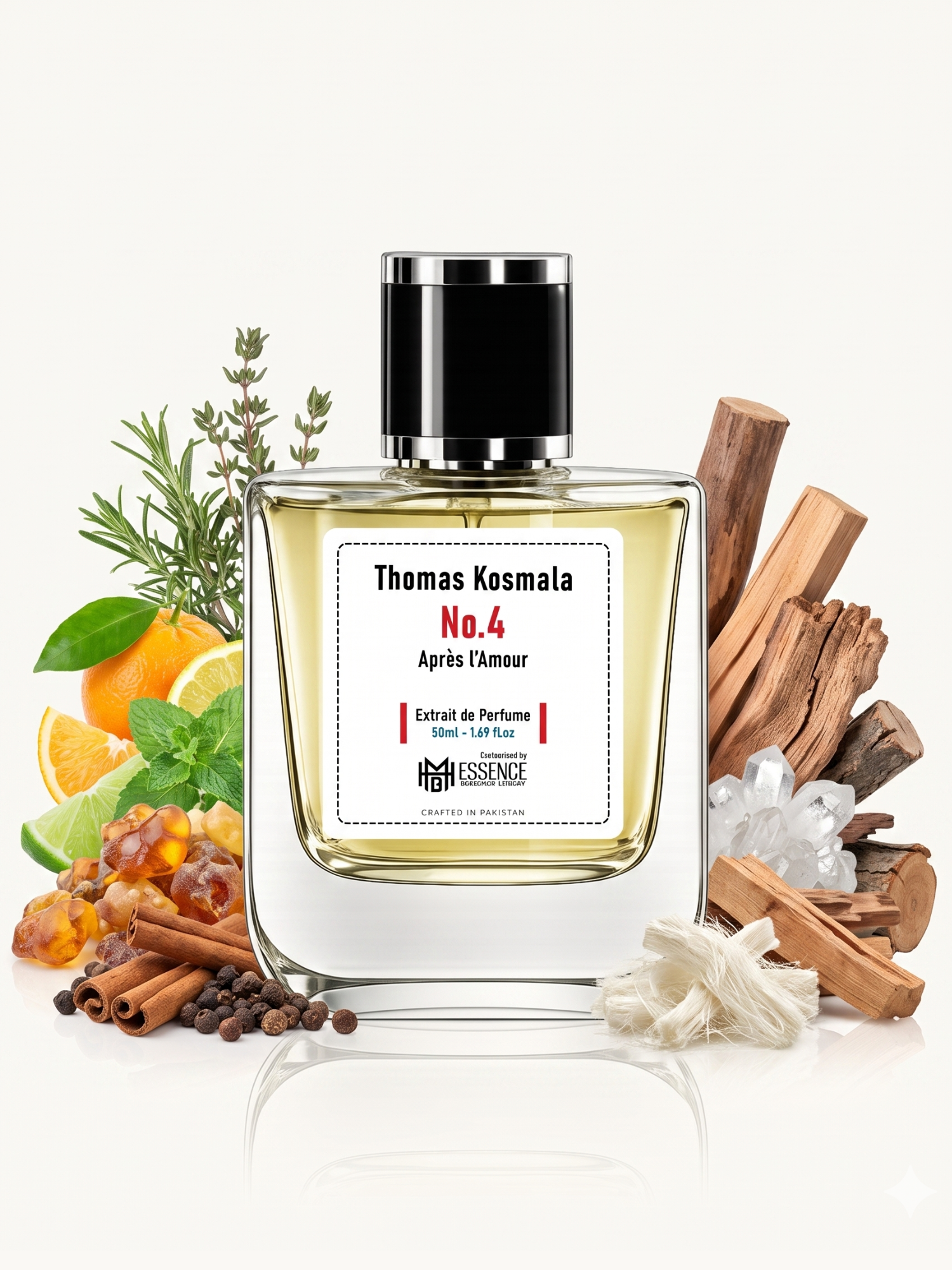 Mazmala Four scent notes — Amber, Soft Spices, Resinous Woods, Floral, Musk, Woods — MHB Essence