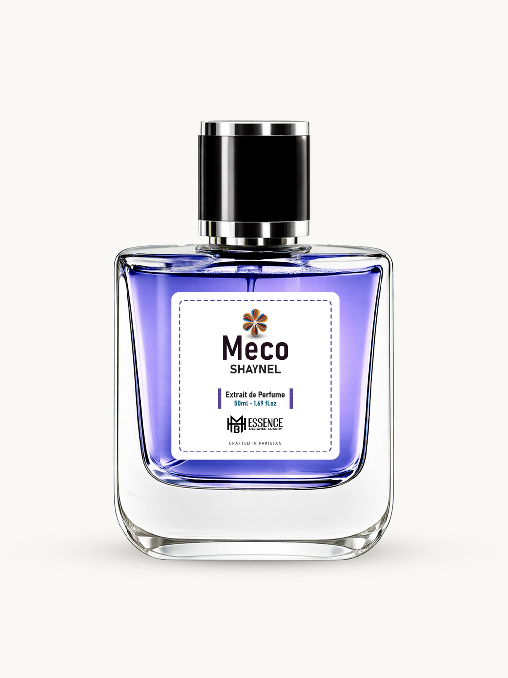 Meco Shaynel 50ml extrait de parfum by MHB Essence — floral chypre fragrance, square glass bottle