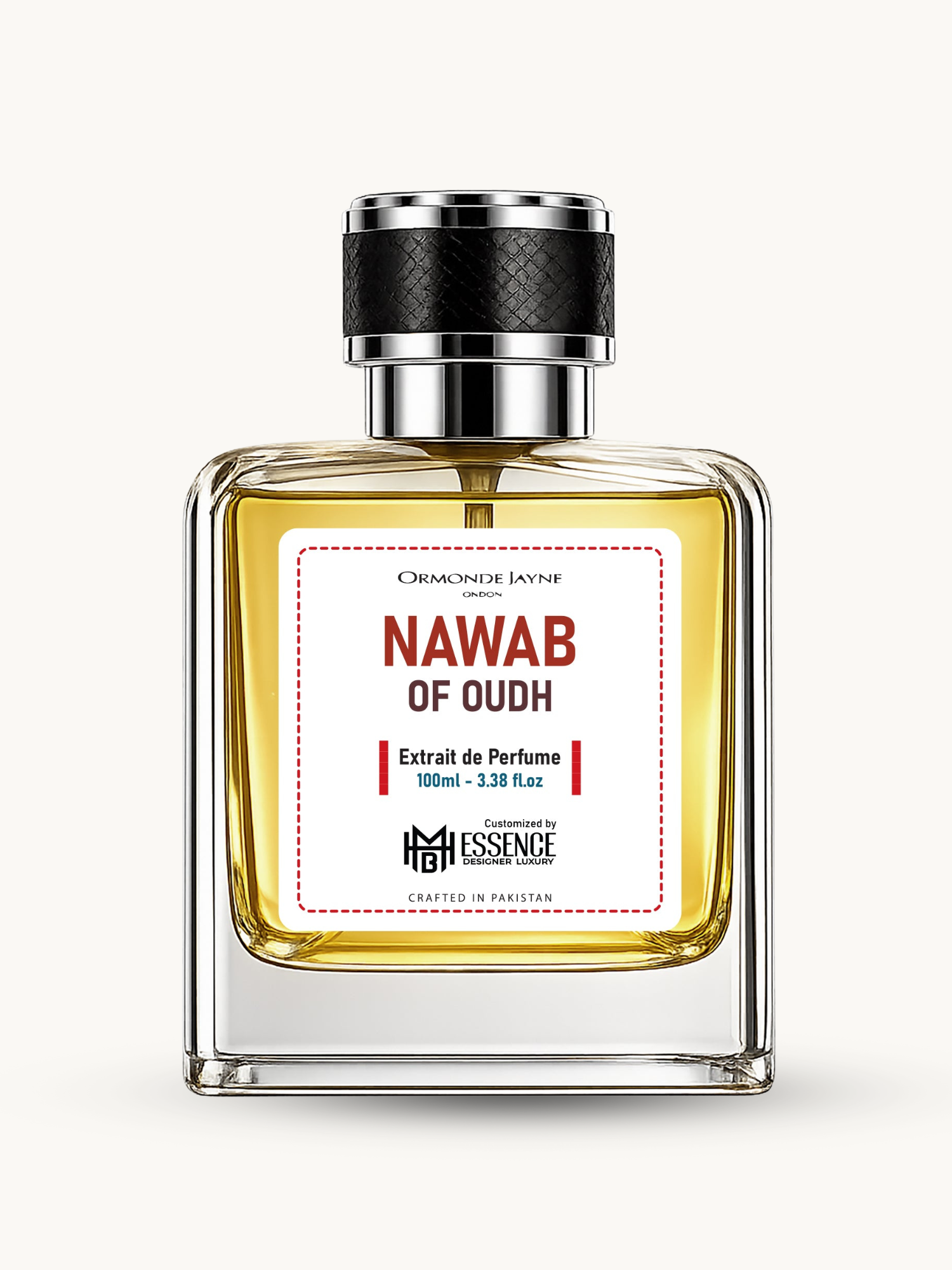 Navab of Lahore 100ml extrait de parfum by MHB Essence — oriental oud fragrance, square glass bottle
