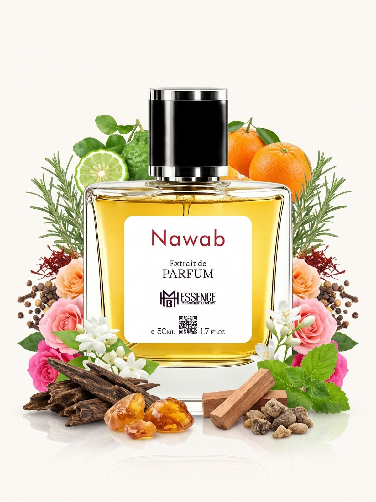 Nawab 50ml Extrait de Parfum by MHB Essence — scent notes