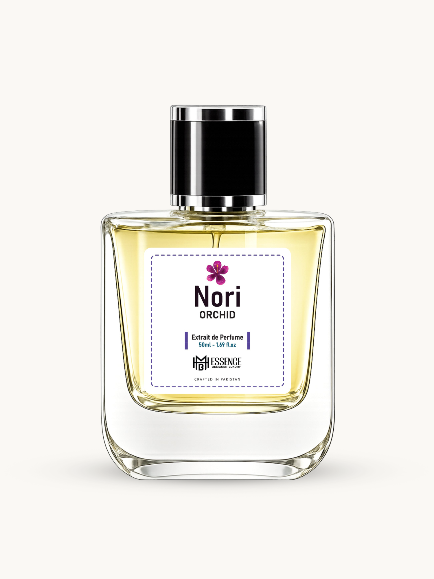 Nori Orchid 50ml extrait de parfum by MHB Essence — dark floral gourmand fragrance, square glass bottle