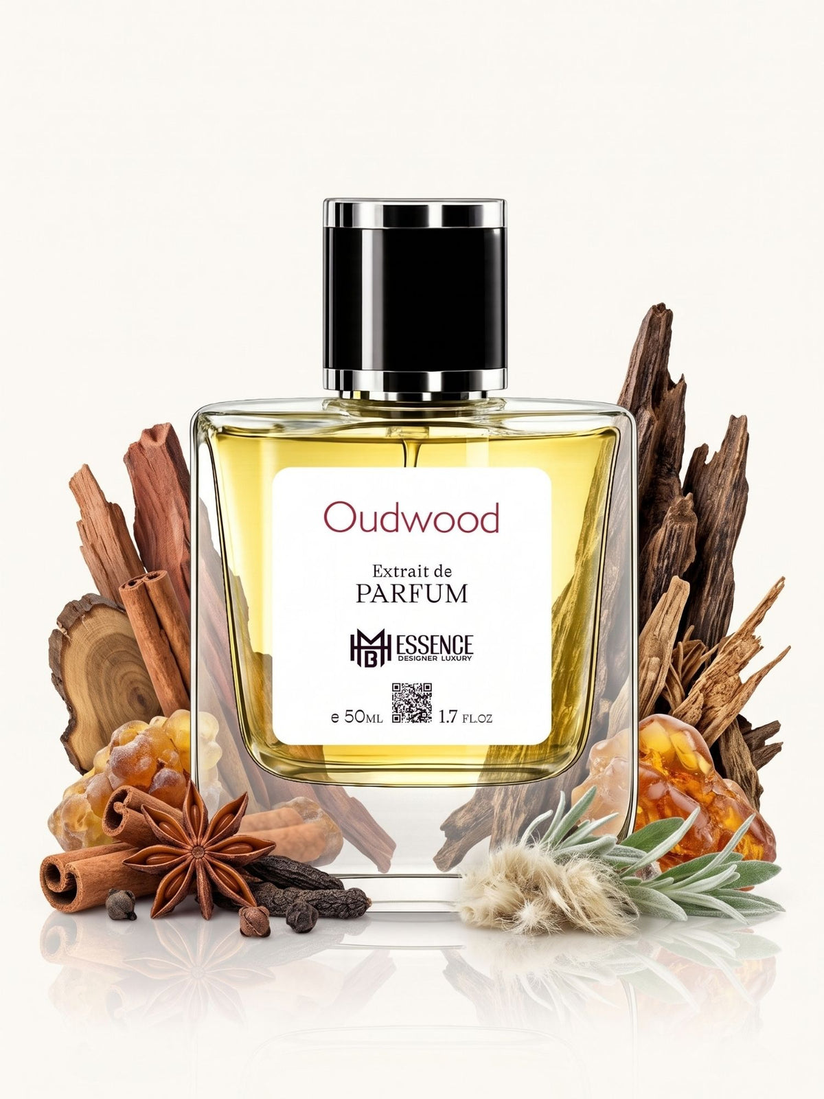 Oudwood 50ml Extrait de Parfum by MHB Essence — scent notes