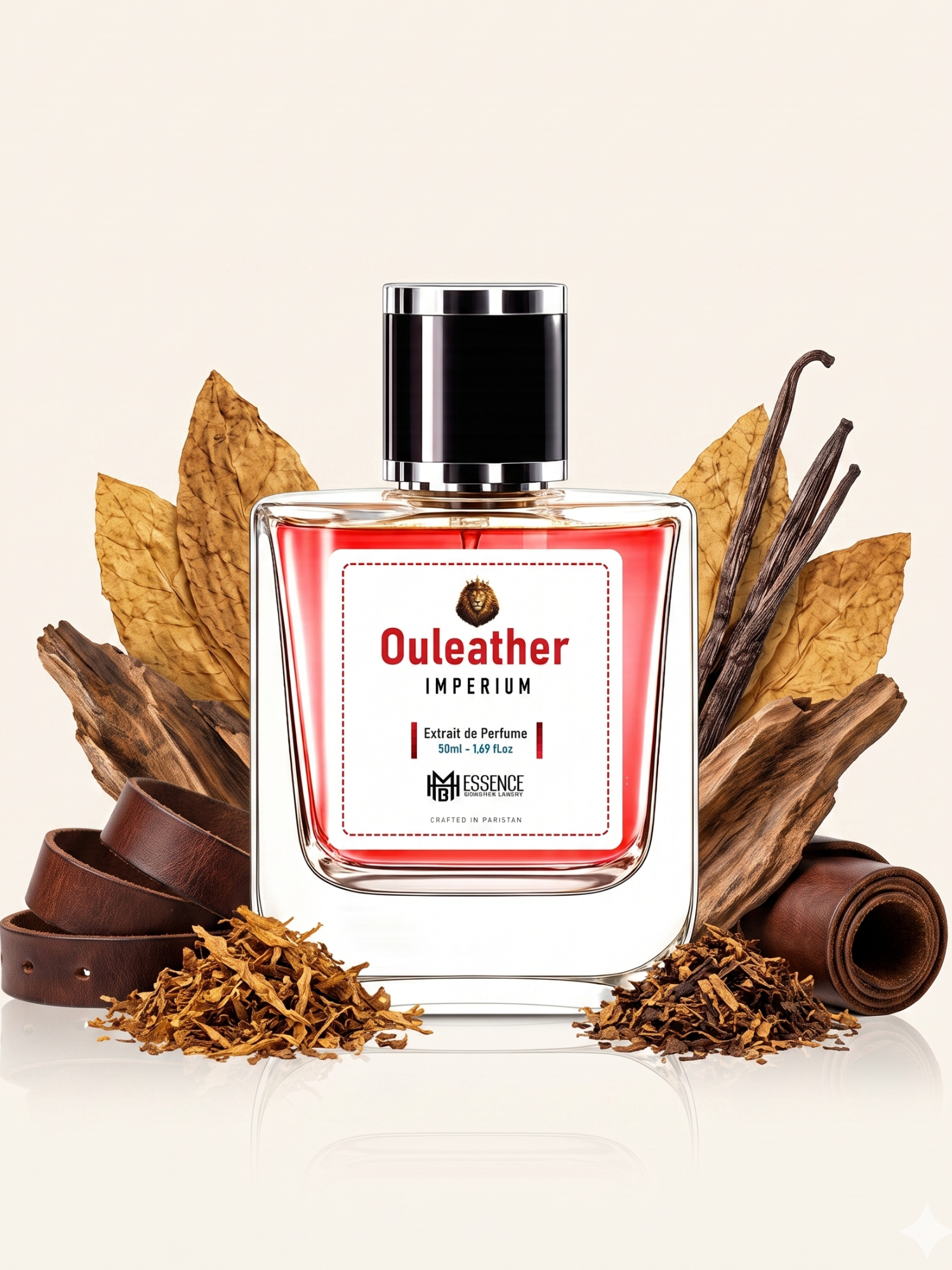 Ouleather Imperium scent notes — Precious Oud, Aged Leather, Sweet Pipe Tobacco, Vanilla — MHB Essence