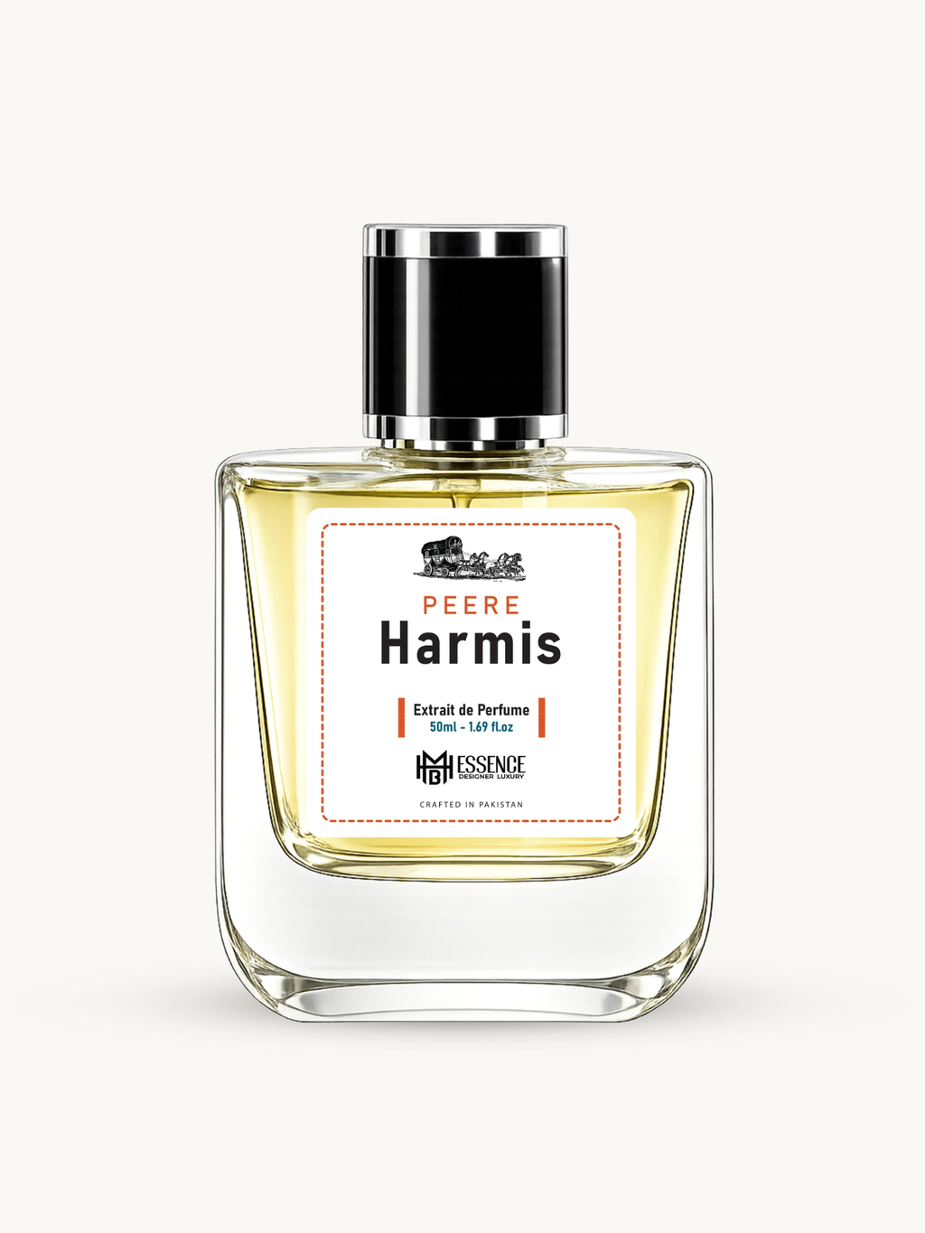 Peere Harmis 50ml extrait de parfum by MHB Essence — fresh spicy woody fragrance, square glass bottle