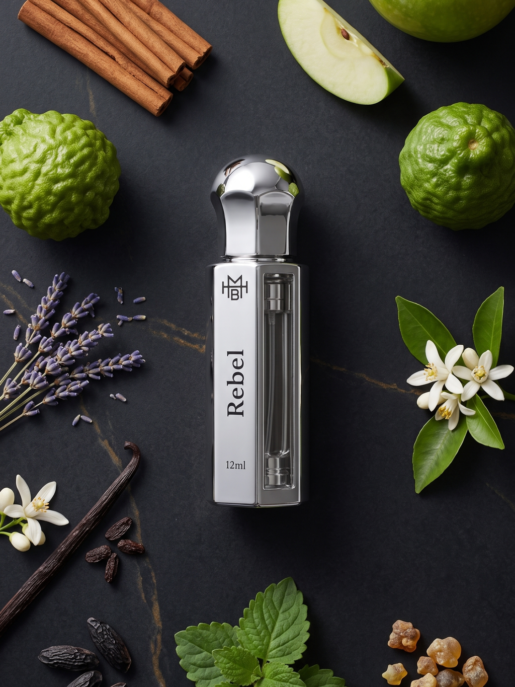 Rebel Attar ingredients — sweet spicy by MHB Essence