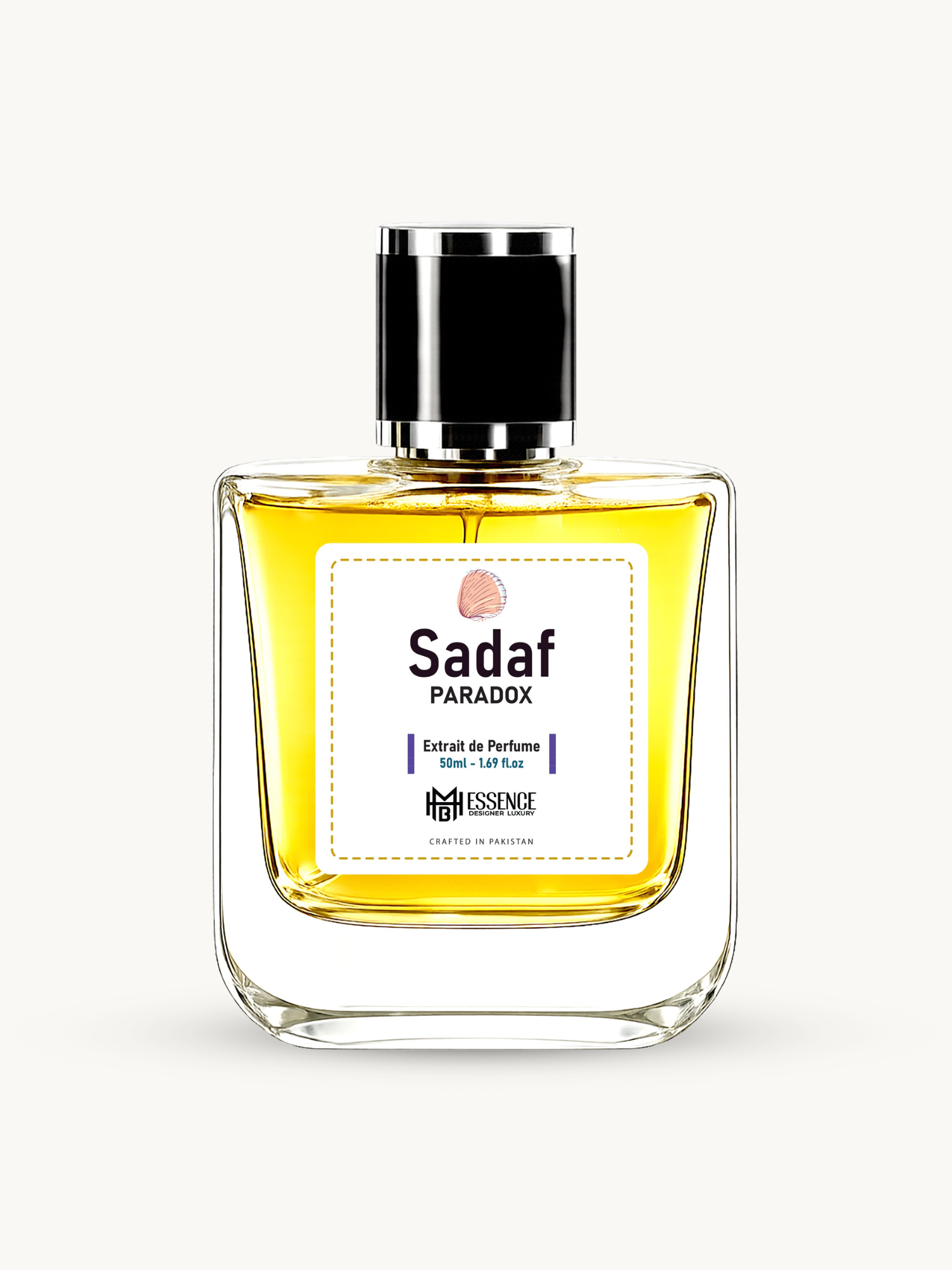 Sadaf Paradox 50ml extrait de parfum by MHB Essence — white floral fragrance, square glass bottle