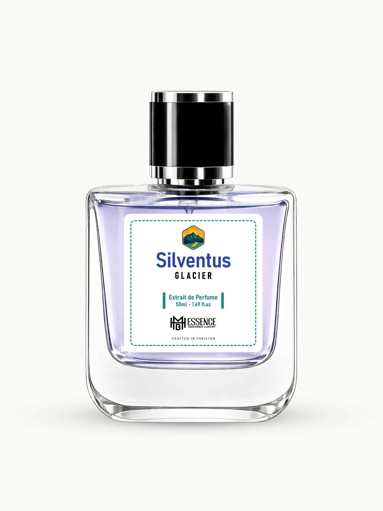 Silventus Glacial 50ml extrait de parfum by MHB Essence — green aquatic fragrance, square glass bottle