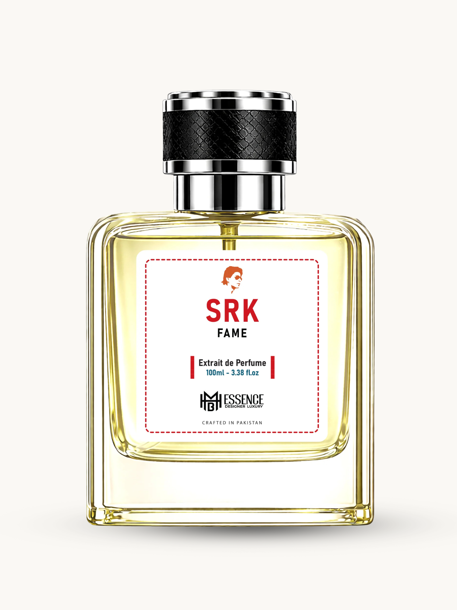 SRK Fame 100ml extrait de parfum by MHB Essence — woody aromatic fragrance, square glass bottle
