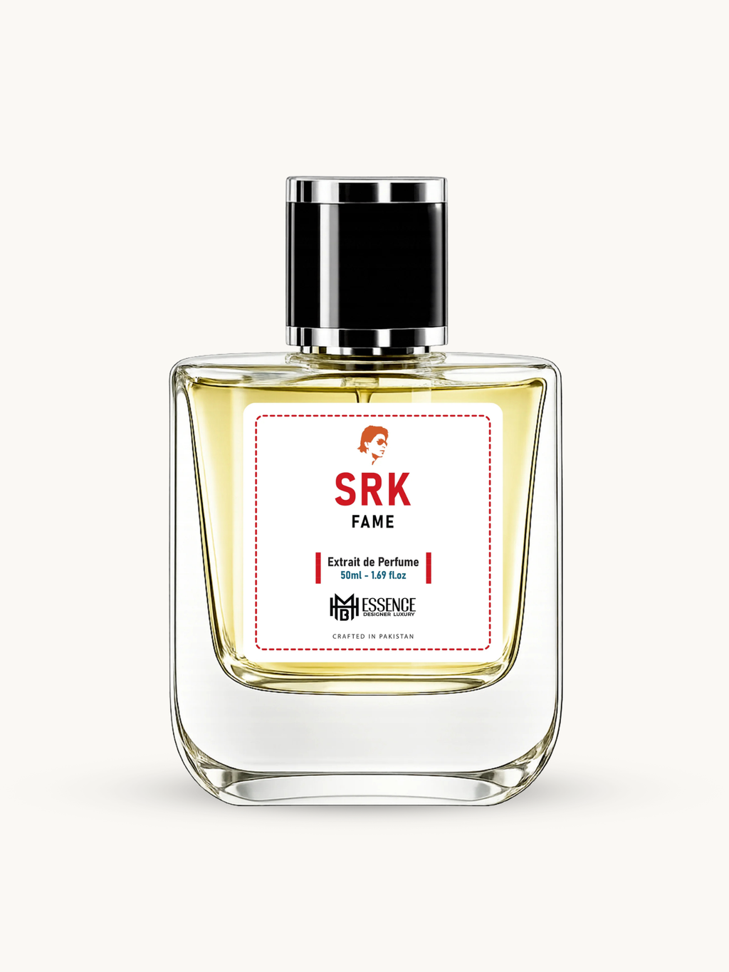 SRK Fame 50ml extrait de parfum by MHB Essence — woody aromatic fragrance, square glass bottle