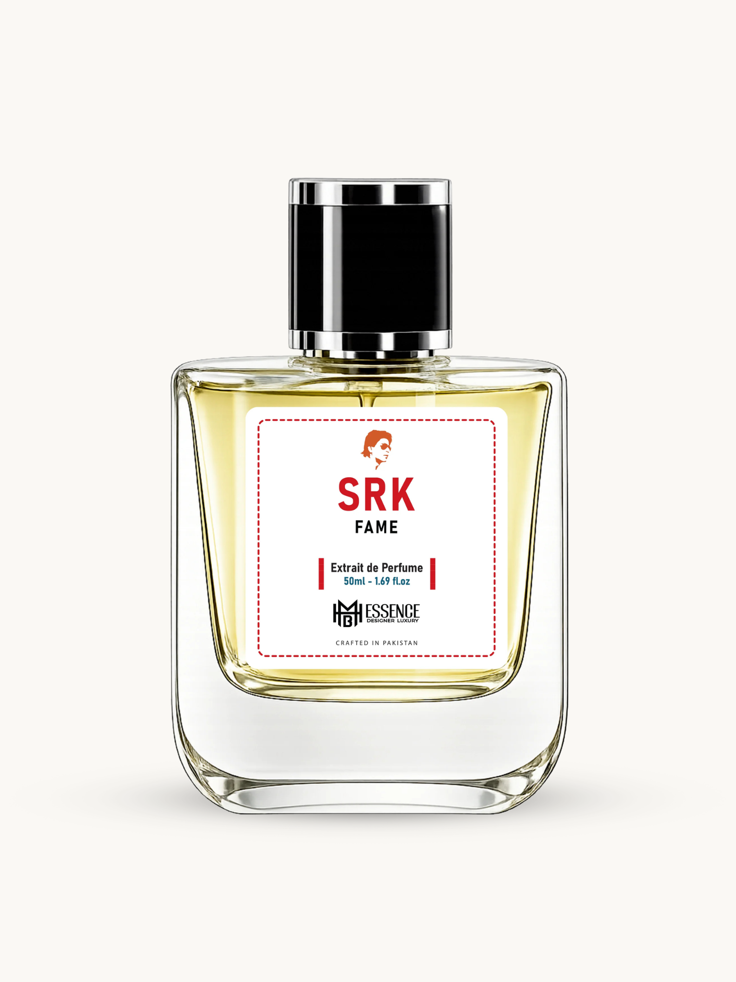 SRK Fame 50ml extrait de parfum by MHB Essence — woody aromatic fragrance, square glass bottle