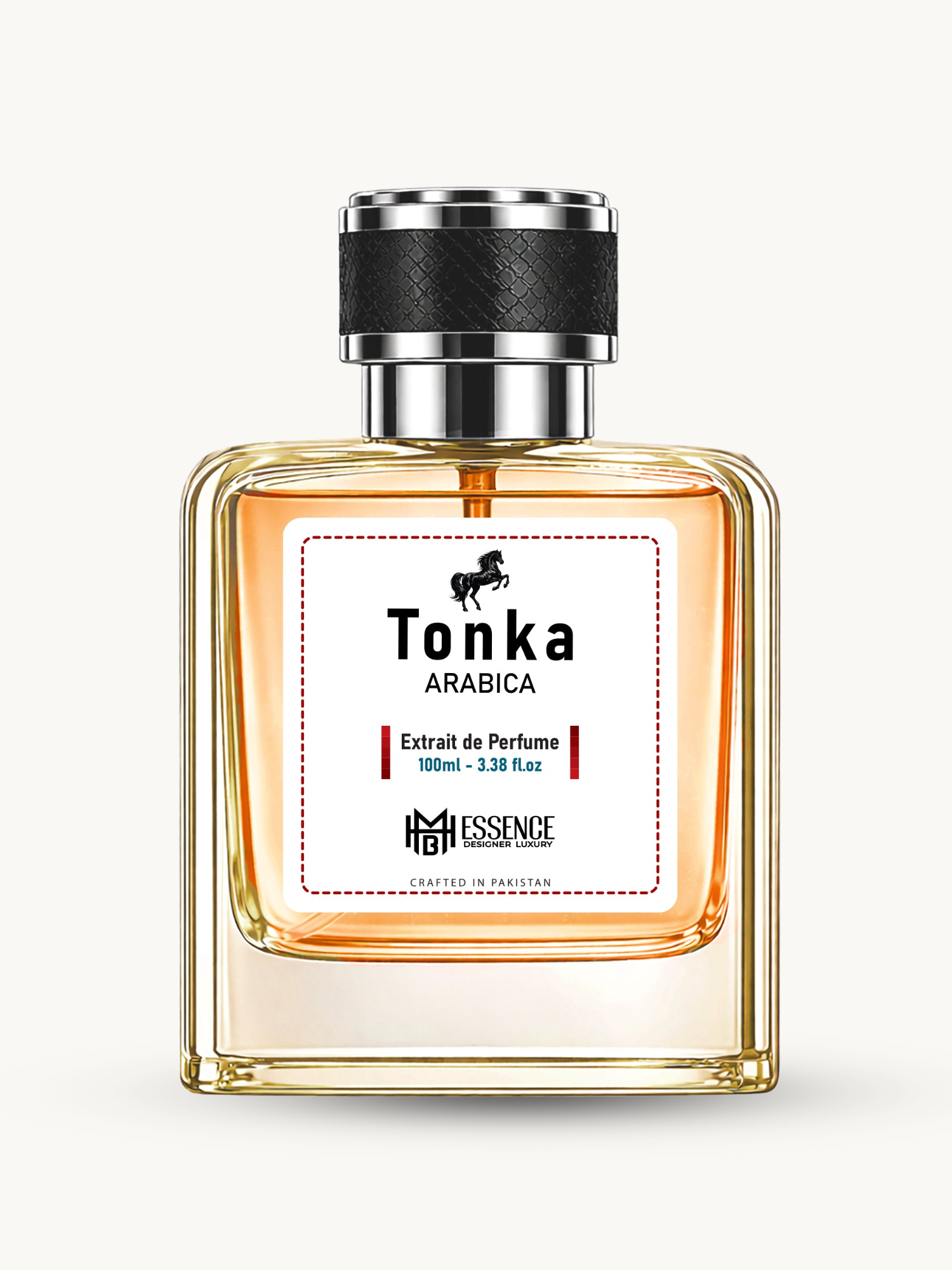Tonka Arabica 100ml extrait de parfum by MHB Essence — spicy gourmand fragrance, square glass bottle