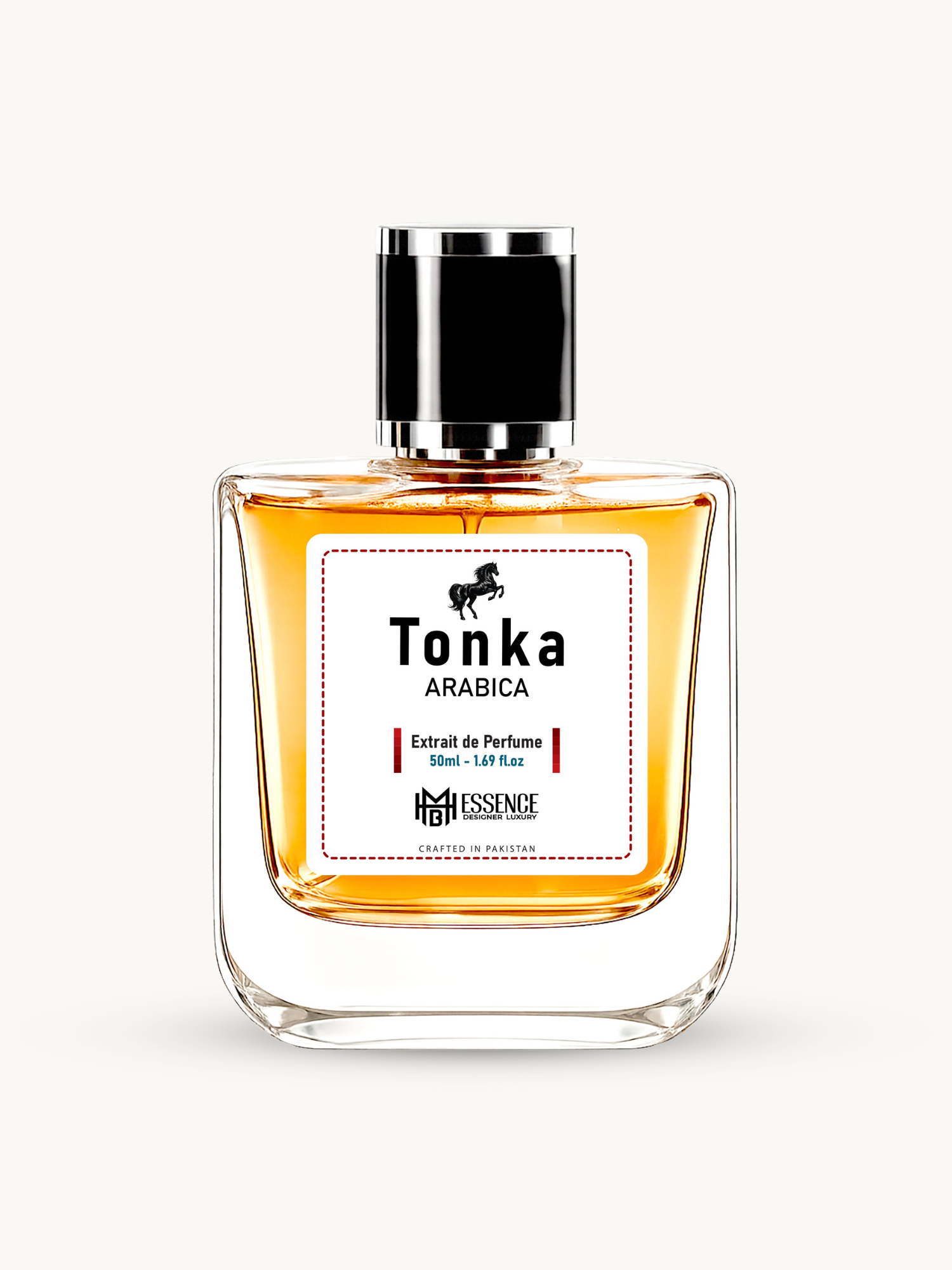 Tonka Arabica 50ml extrait de parfum by MHB Essence — spicy gourmand fragrance, square glass bottle